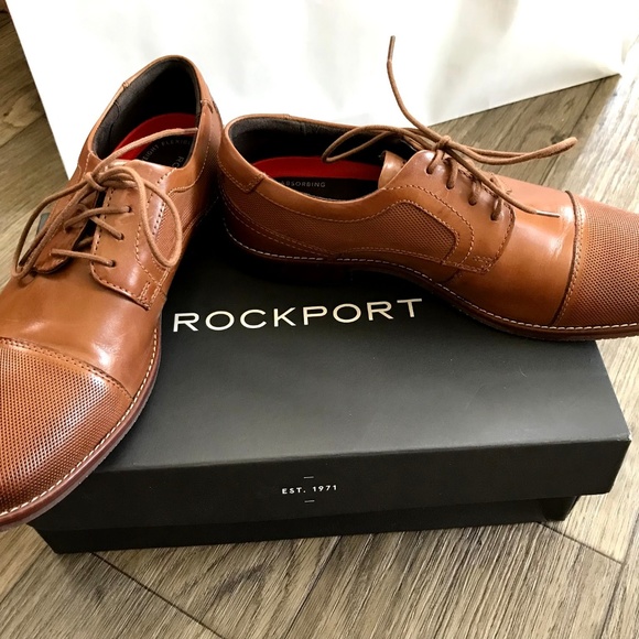 Men\'s Rockport Brown Leather Dress Shoes main image 5
